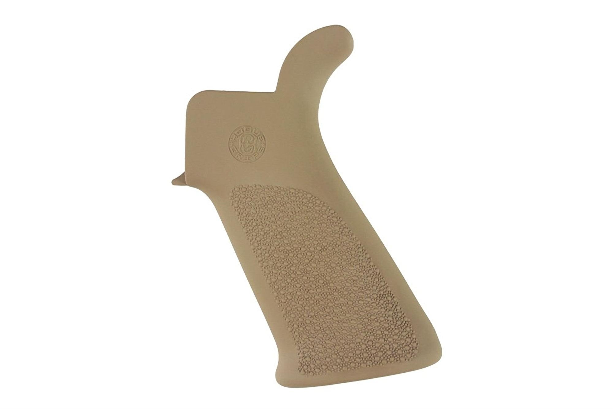 Hogue AR-15 OverMolded Grip - Beaver Tail - No Finger Grooves - FDE